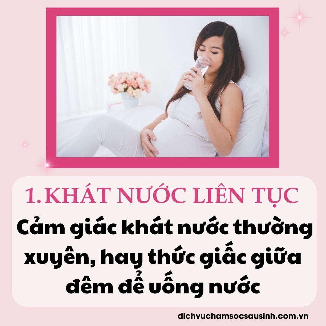 Bị tiểu đường thai kỳ mẹ bầu sẽ thấy khát nước thường xuyên